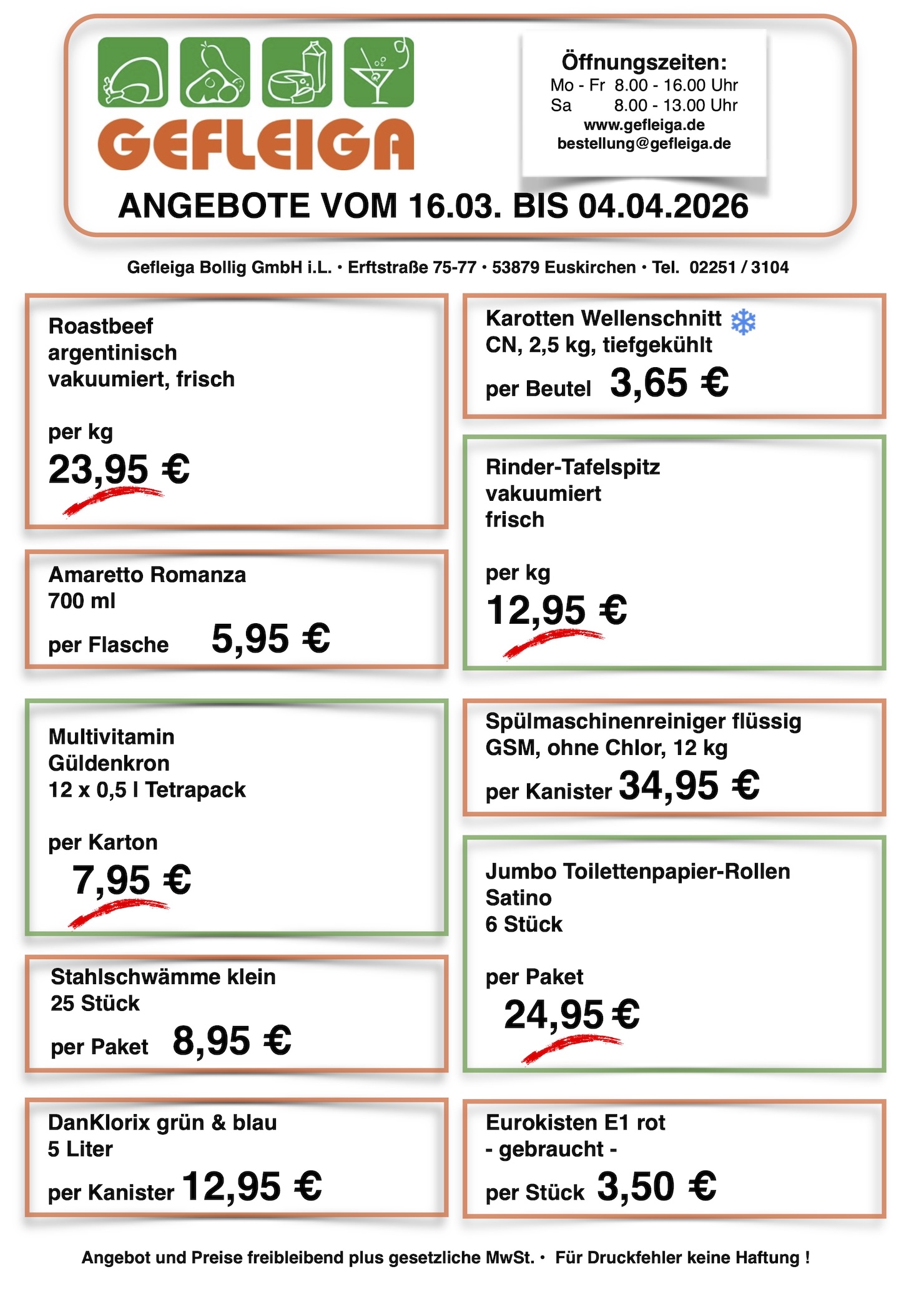 Angebote Gefleiga Euskirchen 19.01. - 31.01.26